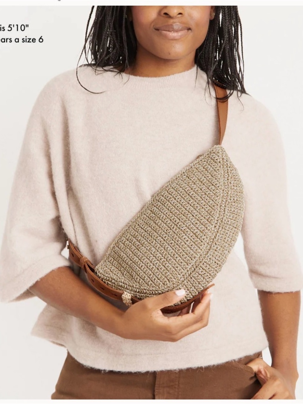 The Sak Woven Crossbody Belt Bag - Tan